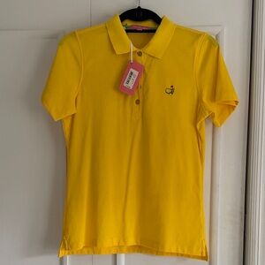 Masters Bright Yellow Polo Shirt from Augusta with Embroidered Logo